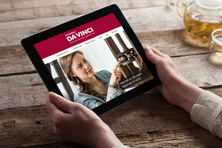 Website Ausstellung Leonardo da Vinci