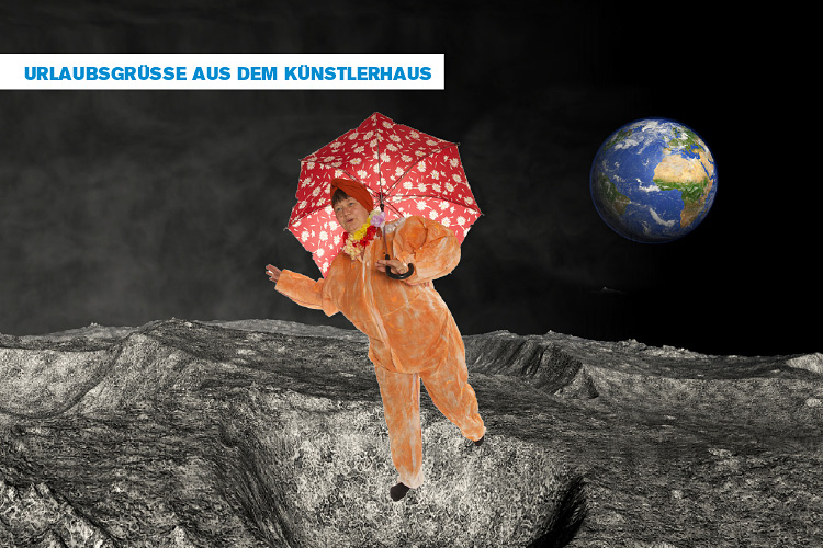 Postkartenaktion im Künstlerhaus Bremen: Auf dem Mond