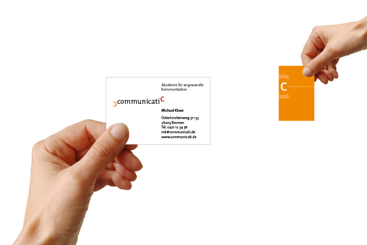 Visitenkarten-Entwurf communicati