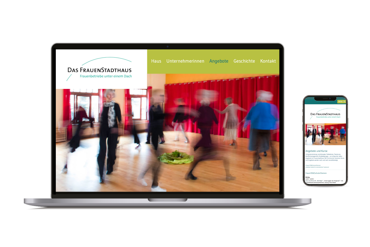 Frauenstadthaus Bremen, Webdesign