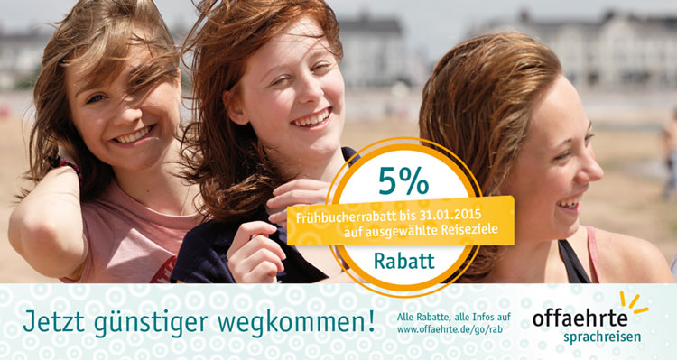 Rabatt-Flyer für Sprachreisen